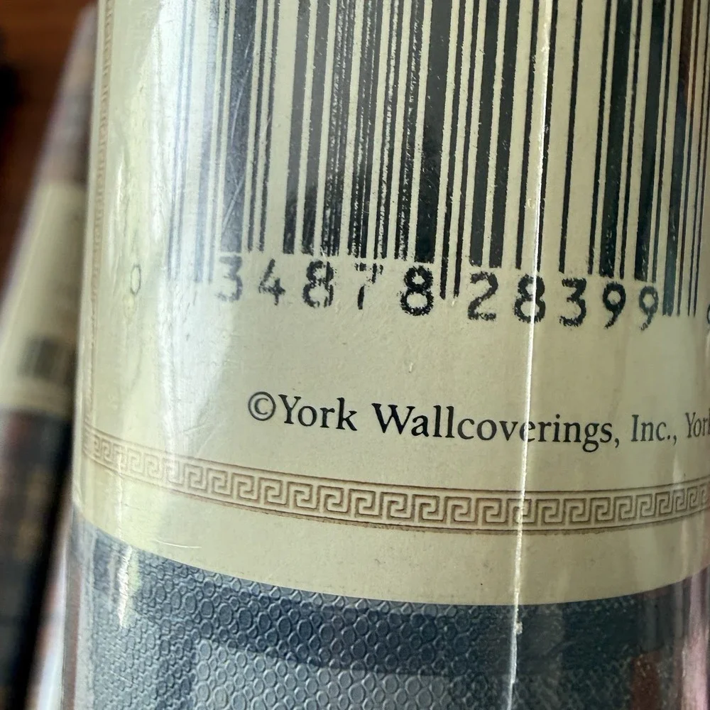6 Rolls York Carey Lind Plaid Wallpaper KP7222 Blue Taupe Rust Vintage 1990s NOS